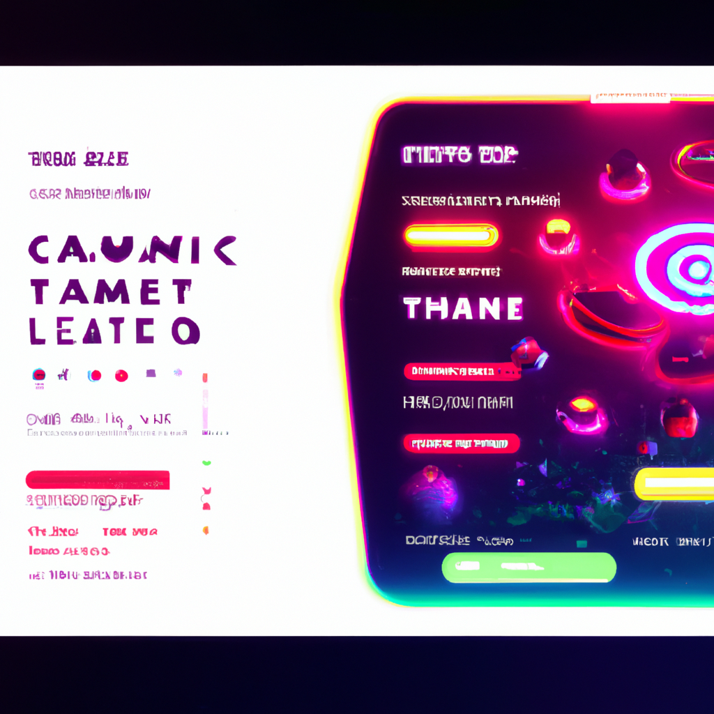 Player HUD and short match replay with neon overlays